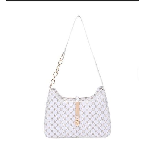 product_image_name-women's-Chic White Monogram Shoulder Bag with Gold Accent-3
