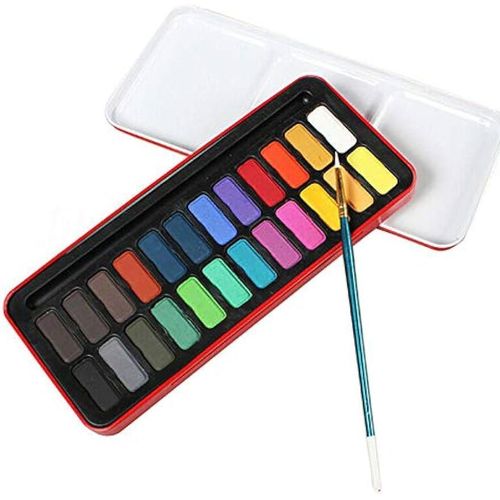 product_image_name-Generic-24 Colors Solid Watercolor Paint Pigment Set-1