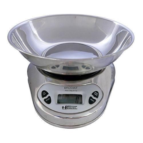 product_image_name-Henkel-Digital Kitchen Weighing Scale, 5kg With Stainless steel Bowl - Silver-1