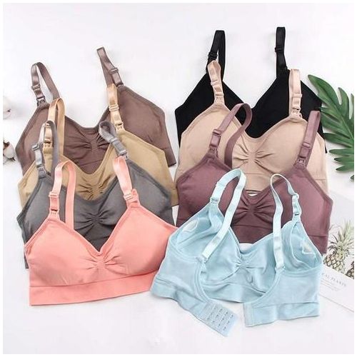 product_image_name-Generic-Extra Extra Large Size Breathable Underwear Seamless Women's Open Front Pregnancy Nursing Maternity Bra No Wire Breastfeeding Removable Pads Comfy Sleep Anti-Sagging, Wireless, Armpit-7