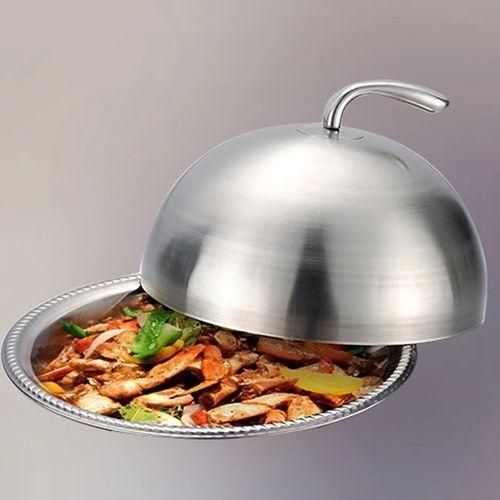 product_image_name-Generic-Round Stainless Steel Plate,Food Cover-Silver.-2