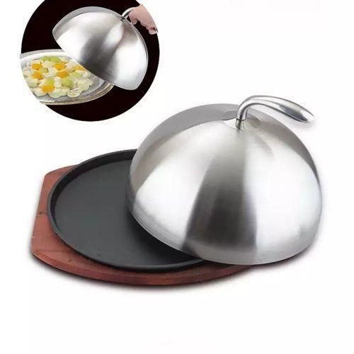 product_image_name-Generic-Round Stainless Steel Plate,Food Cover-Silver.-5