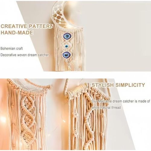 product_image_name-Generic-Wall Decoration Hand-woven Tapestries Dreamcatchers Fashion Star Moon Tapestry For Home Wall Hanging Decor,Includes 2m LED Strip Light-3