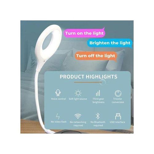 product_image_name-Generic-New Portable LED Desk Lamp Foldable Voice Night Light Small USB Smart Voice Lamp multicolor.-1