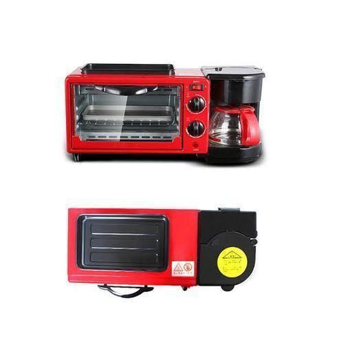 product_image_name-Hoffmans-3 In 1 Home Breakfast Machine Maker Coffee Frying Pan Bread -Black&Red-1