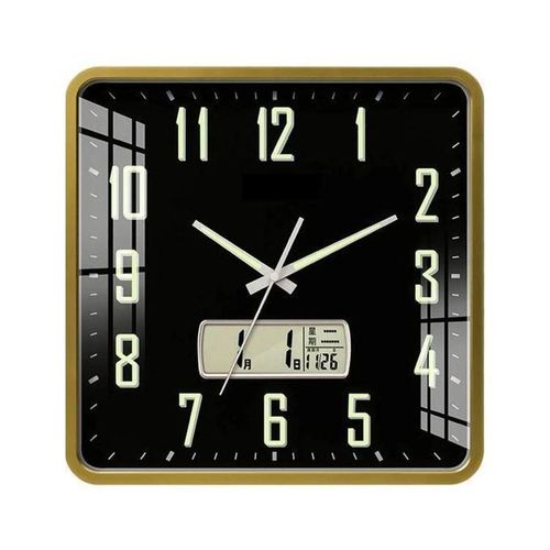 product_image_name-Generic-Wall Clocks for Living Room Modern Large Wall Clock Decorative Metal Mid Century Wall Clocks, Silent Non-Ticking Clock, Modern Handmade Home Art Decor for Living Room,Dining Room Clock-Black, Gold-1