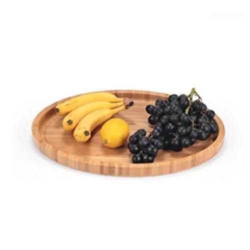 product_image_name-Generic-3 Piece Oval Bamboo Wood Tea Food Serving Trays Plates - Brown-3