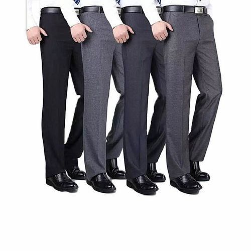 Shop 4 Pack of Men's Formal Trousers - Black,Grey,Navy Blue & Dark grey ...