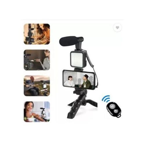 product_image_name-Generic-Portable Vlogging Kit Video with Tripod Bluetooth Control for SLR Camera Smartphone Youtube Photography Light Stand Microphone-1