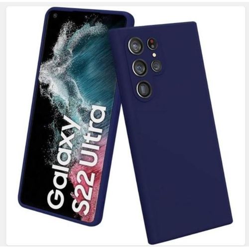 product_image_name-Samsung-Galaxy S22 Ultra Luxury Soft Rubber Liquid Silicone Skin Touch Feel Cover Case Blue -1