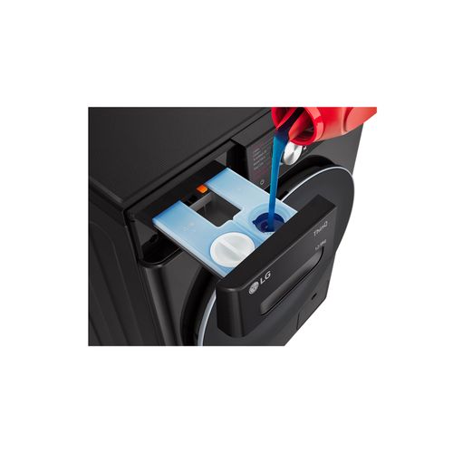 product_image_name-LG-F4V9BDP2EE, 12kg/8kg, Front Load Washer/Dryer , AI DD™ , Steam™, TurboWash™-Black(2YRS WRNTY)-6