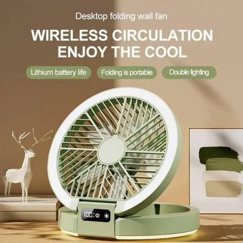 product_image_name-Generic-Multifunctional Portable Folding Fan with Ring Light-3