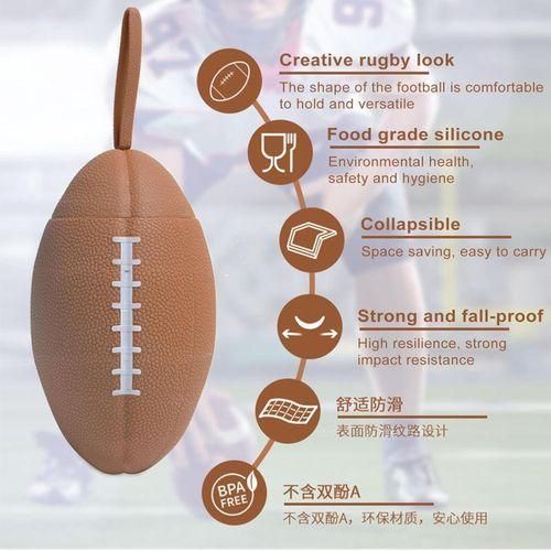 product_image_name-Generic-Sporty Football Silicone Protective Case with Lanyard - Multicolor-3
