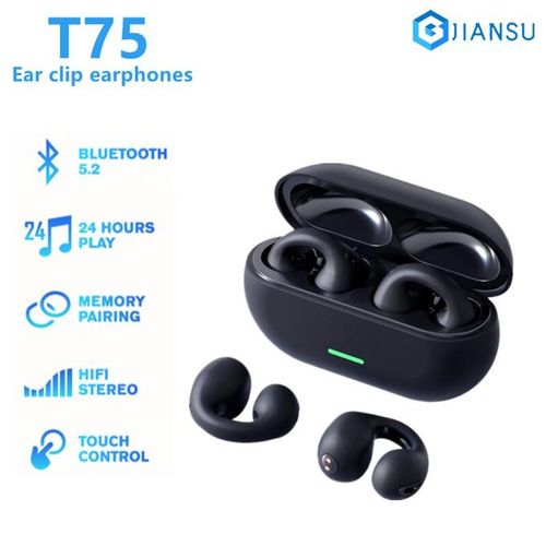 Shop Ear Clip Bluetooth Headphones Bone Conduction Headphones Wireless Earbuds 3D Surround Sound Bass Sports Headphones with Microphone Jumia Uganda