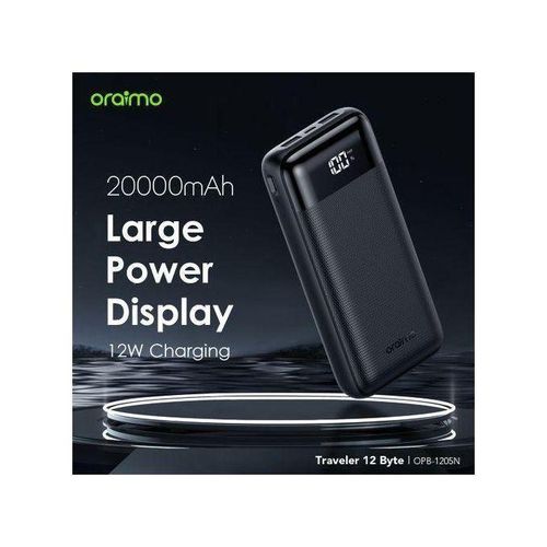 product_image_name-Oraimo-Traveler 12 Byte power bank 20000mAh Large Power Display 12W Charging Portable Fast-1