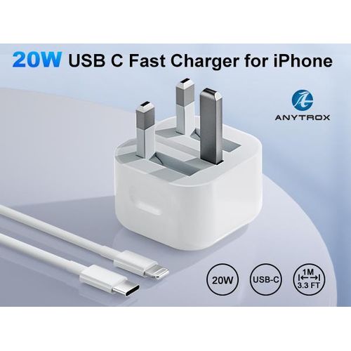 product_image_name-Apple-iPhone Fast Charger Cable and Plug, 20W USB C Charger Plug with 1M Fast Charger Cable iPhone For iPhone 11 , 11 Pro , 11 Pro Max-1