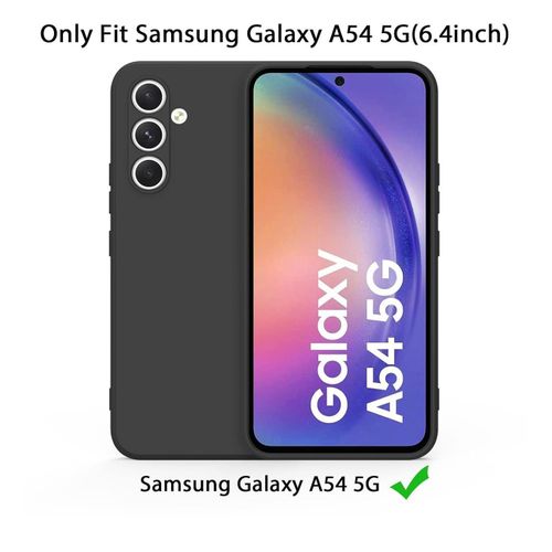 product_image_name-Generic-Samsung Galaxy A54 5G Case, Stylish Slim Liquid Silicone Full-Body Protective Cover for Samsung Galaxy A54 5G Phone Case (Black)-2