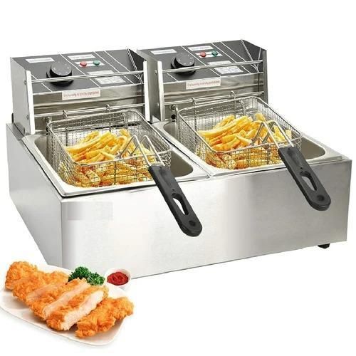 product_image_name-Generic-Commercial Double Deep Fryer, 12 Litres - Silver-1
