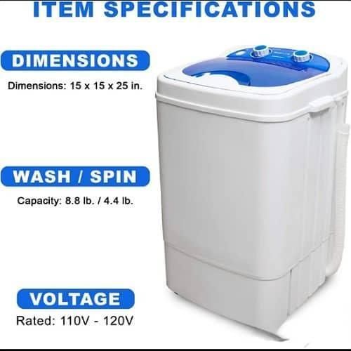 product_image_name-Generic-8 Kg Laundry Automatic Baby And Shoe Portable Top Load Single Tub Mini Washing Machine With Spin Dryer Basket-Multicolor-2