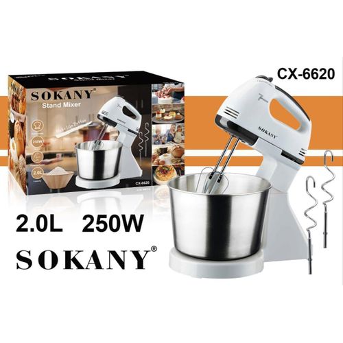 product_image_name-Sokany-Portable & Versatile 7 Speed Hand Mixer with Cake Stand Mixer Egg Beater Blender With 2L Stainless Steel Bowl -Multicolor-6