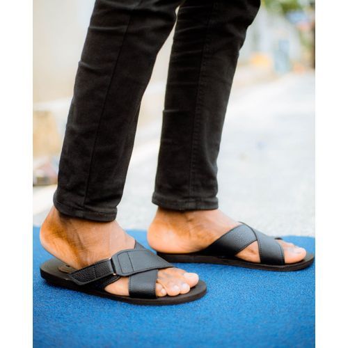 V shape leather chappal deals