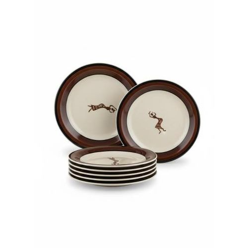 product_image_name-Sundabest-6 Large Round Dinner Plates-10.5 inch - Multicolor(Design may vary)9579-1