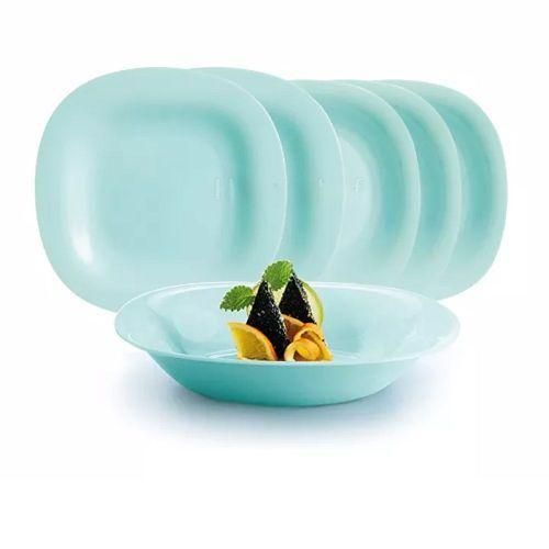 product_image_name-Generic-Luminarc 6 Pieces Of Luminarc Square Plain Bowl Soup Plates - Green -1