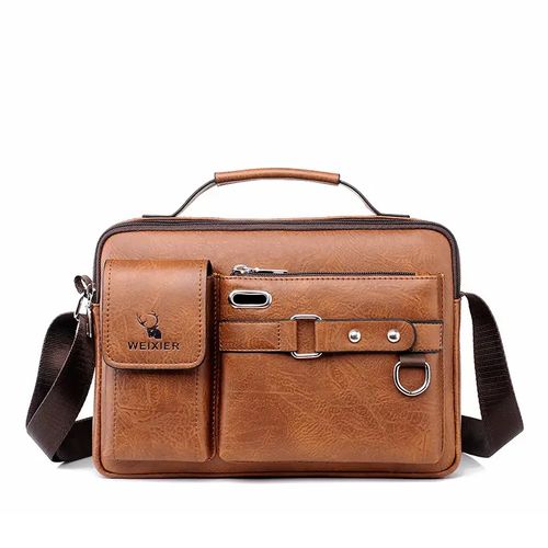 product_image_name-Fashion-Men's Retro PU Leather Shoulder Bag,Business Briefcase,Handbag,Travel Backpack-5