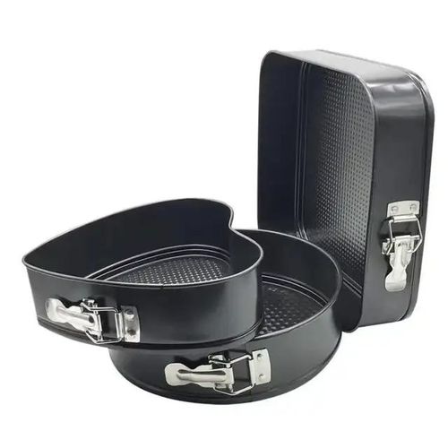 product_image_name-Generic-3pcs Non-stick cake moulds set - black -2