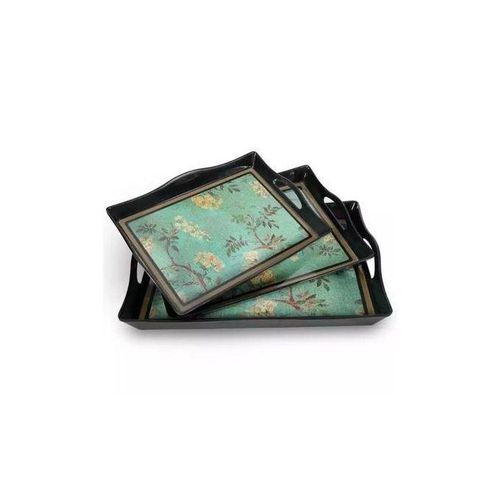 product_image_name-Generic-3 Pieces Of Melamine Serving Trays Platters, Green.-1