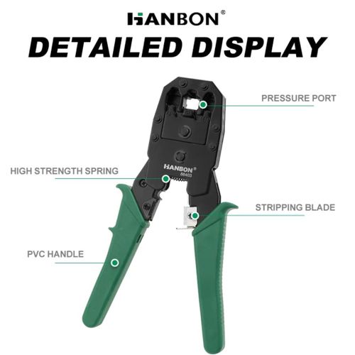 product_image_name-Generic-Premium 3-In-1 Network Crimping Tool – RJ45 / RJ11 / RJ12 LAN Cable Crimper + Cable Stripper - Green-4