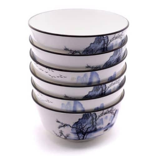product_image_name-Generic-6 Pieces Of Cloud Design Food Cereal Soup Bowls Dishes - Multicolor-1