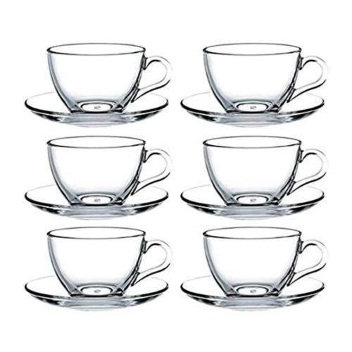 product_image_name-Generic-6 Pieces Of Glass Tea Coffee Cups Mugs And 6 Saucers -Colourless.-1