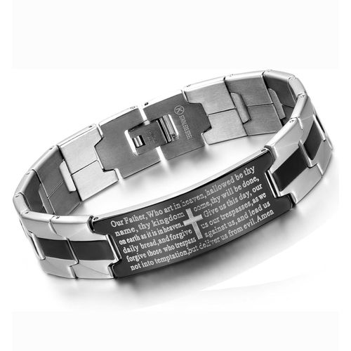 product_image_name-Generix-Religious Bracelet With The Lords Prayer For Gentlemen -1