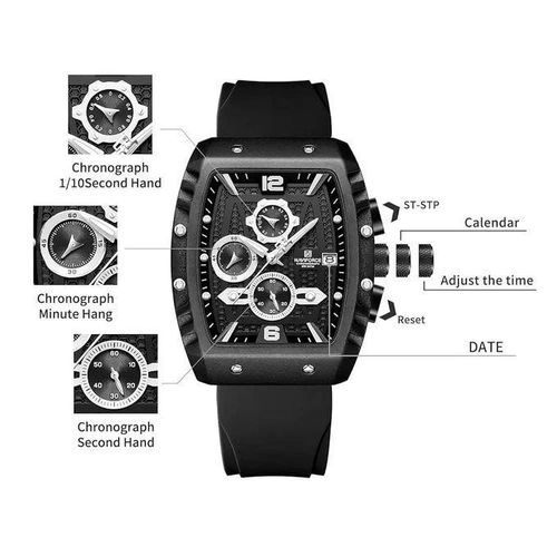 product_image_name-Generic-Naviforce Rubber Strapped Chronograph Mens Classy Watch - Black-4