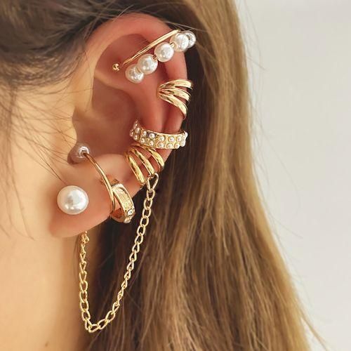 product_image_name-Aprillan-Ear Clip Set Earrings Women Ear Cuff Non-Piercing Jewelry-3