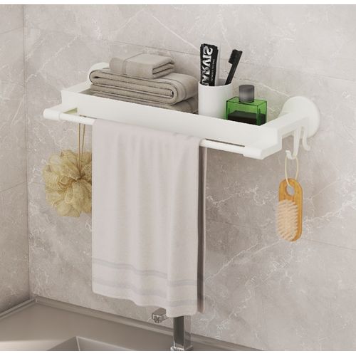 product_image_name-Generic-Home Wall Mounted Bathroom Organizer, Towel Rack-Double Layer-3