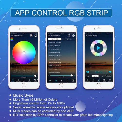 product_image_name-Generic-12v Colorful Luces Led Smart Strip Light Wifi APP Remote Control Flexible SMD 5050 2835 RGB Led Strip Light For Living Room-5
