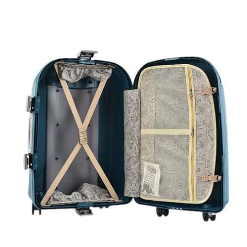 product_image_name-Generic-21 Inch PP Rolling Suitcase Single Lightweight Bag Hard Shell Travel Cabin Case Carry on Luggage Trolley Box With 4 spinner Wheels- Multicolor-6