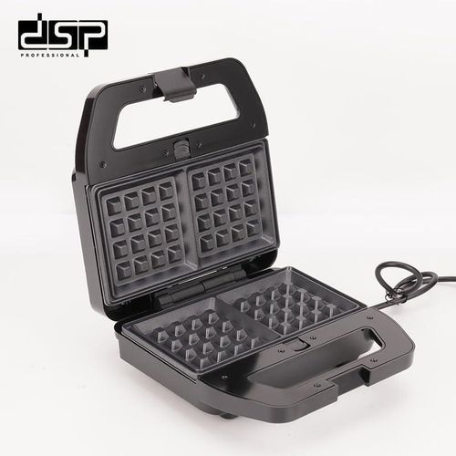 product_image_name-Dsp-4 in 1 Waffle Maker Sandwich Nuts Donuts Shells Maker Machine Barbecue Electric Baking Pan With Thermostat 800W- Multicolor-2