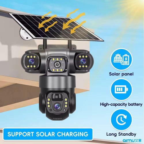 product_image_name-Generic-V380PRO 4G 4k IP Solar Powered 10X Optical Zoom Three Lens Camera 3 Screens AI Human Night Vision CMOS-1