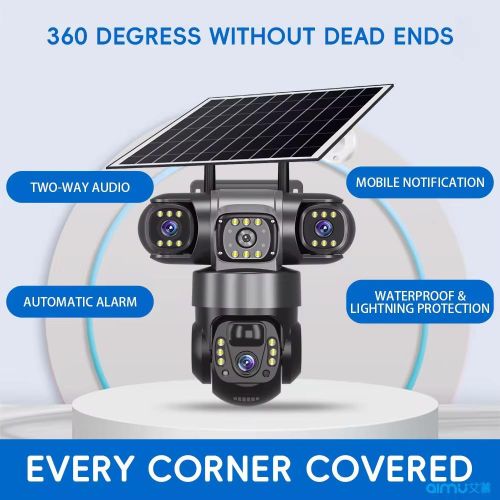 product_image_name-Generic-V380PRO 4G 4k IP Solar Powered 10X Optical Zoom Three Lens Camera 3 Screens AI Human Night Vision CMOS-3