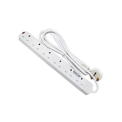 product_image_name-Power King-6-Way Power Extension Cable With Surge Protection - White-1