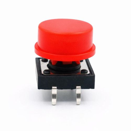 product_image_name-Ev-Tactile Push Button Switch With Red Round Cap-1