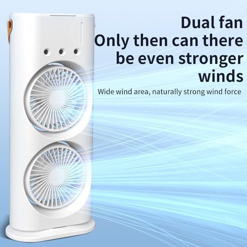 product_image_name-Generic-Rechargeable Double Ended High Wind Spray Fan, Humidifier - White, Multi-2