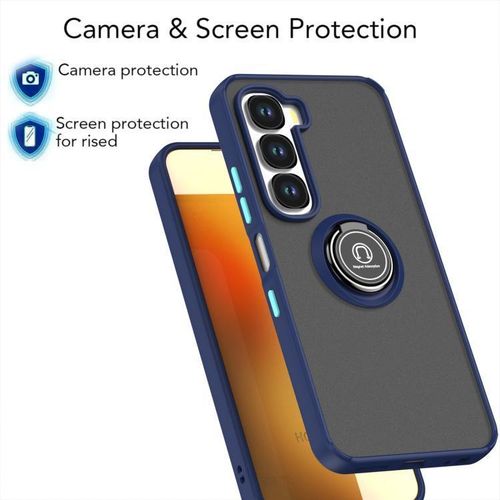 product_image_name-Generic- For Infinix Hot 60i 4G / 60 4G  Shadow 1 Series TPU + PC Phone Case with Ring - Navy Blue & Green-3