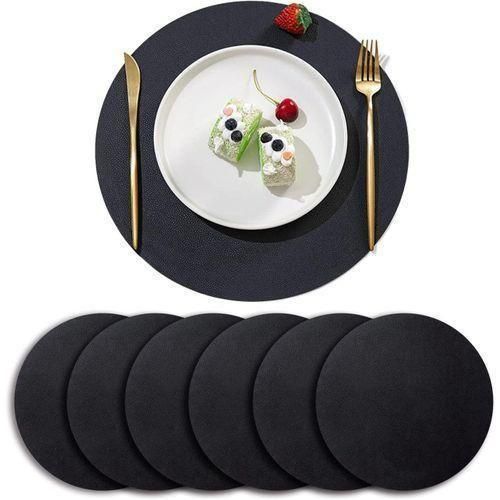 product_image_name-Generic-Modern Circular Faux-Leather Placemat Set (6 Pack)-1