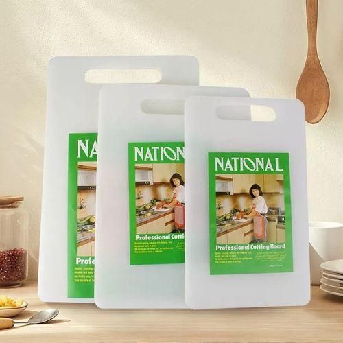 product_image_name-Generic-3 Piece Set Plastic Cutting Chopping Board - White-3