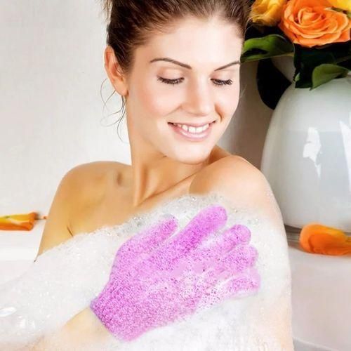 product_image_name-Fashion-4 Pairs Exfoliating Gloves For Scrub, Multicolours-5