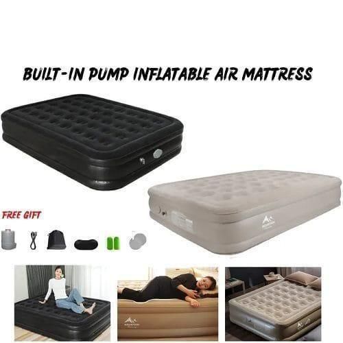 product_image_name-Generic-Premium Elevated Inflatable Air Mattress with Built-In Pump - Multicolor-4